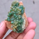 Green Calcite back side black Calcite - image 2