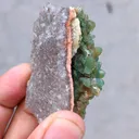 Green Calcite back side black Calcite - image 5