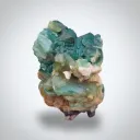 Green Calcite  With Heulandite Natural mineral - image 1