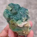 Green Calcite  With Heulandite Natural mineral - image 3