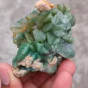 Green Calcite  With Heulandite Natural mineral - image 9