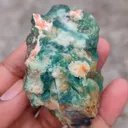 Green Calcite  With Heulandite Natural mineral - image 7