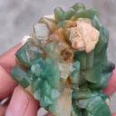 Green Calcite  With Heulandite Natural mineral - image 6
