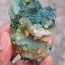 Green Calcite  With Heulandite Natural mineral - image 4