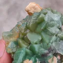 Green Calcite  With Heulandite Natural mineral - image 5