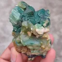 Green Calcite  With Heulandite Natural mineral - image 2