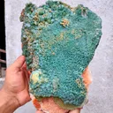 Green Calcite with Orange Stilbite and Scolecite Natural mineral Specimen From India - image 4