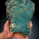 Green Calcite with Orange Stilbite and Scolecite Natural mineral Specimen From India - image 2