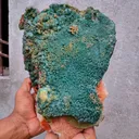 Green Calcite with Orange Stilbite and Scolecite Natural mineral Specimen From India - image 6