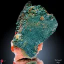 Green Calcite with Orange Stilbite and Scolecite Natural mineral Specimen From India - image 1