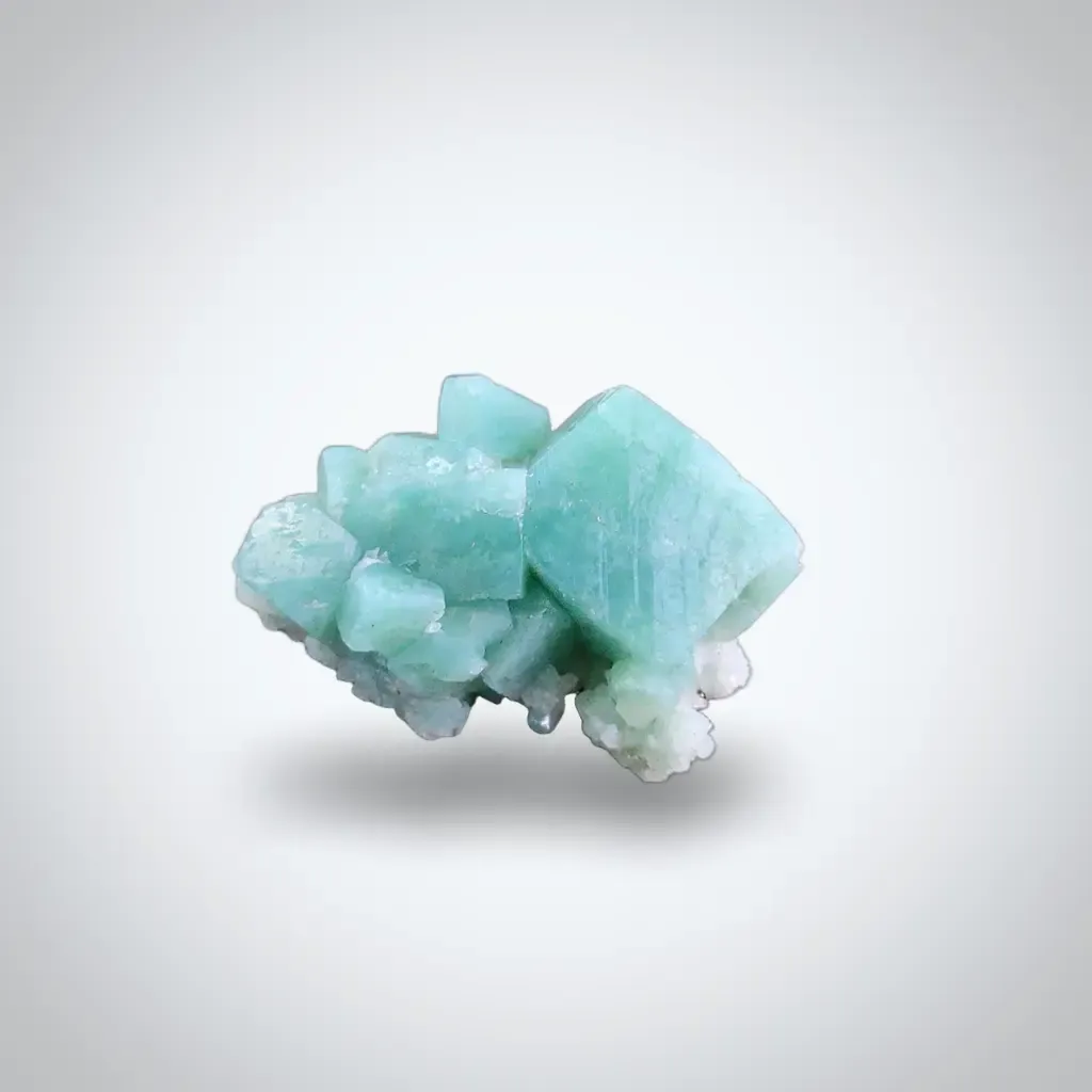 Green Calcite with Prehnite  Natural mineral specimen