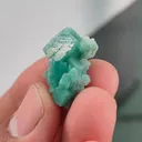 Green Calcite with Prehnite  Natural mineral specimen - image 3