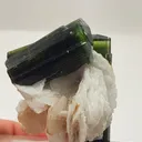 Green Cap Tourmaline Crystal with Albite from Pakistan, Gilgit-Baltistan, Haramosh Mts., Stak Nala - image 2