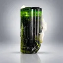 Green Cap Tourmaline Crystal with Albite, Raw Mineral - image 1