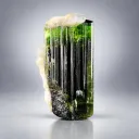Green Cap Tourmaline Crystal with Albite, Raw Mineral - image 4