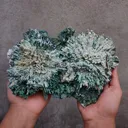 Green Chalcedony Flower, Back side Okenite ball Natural Mineral specimen - image 7