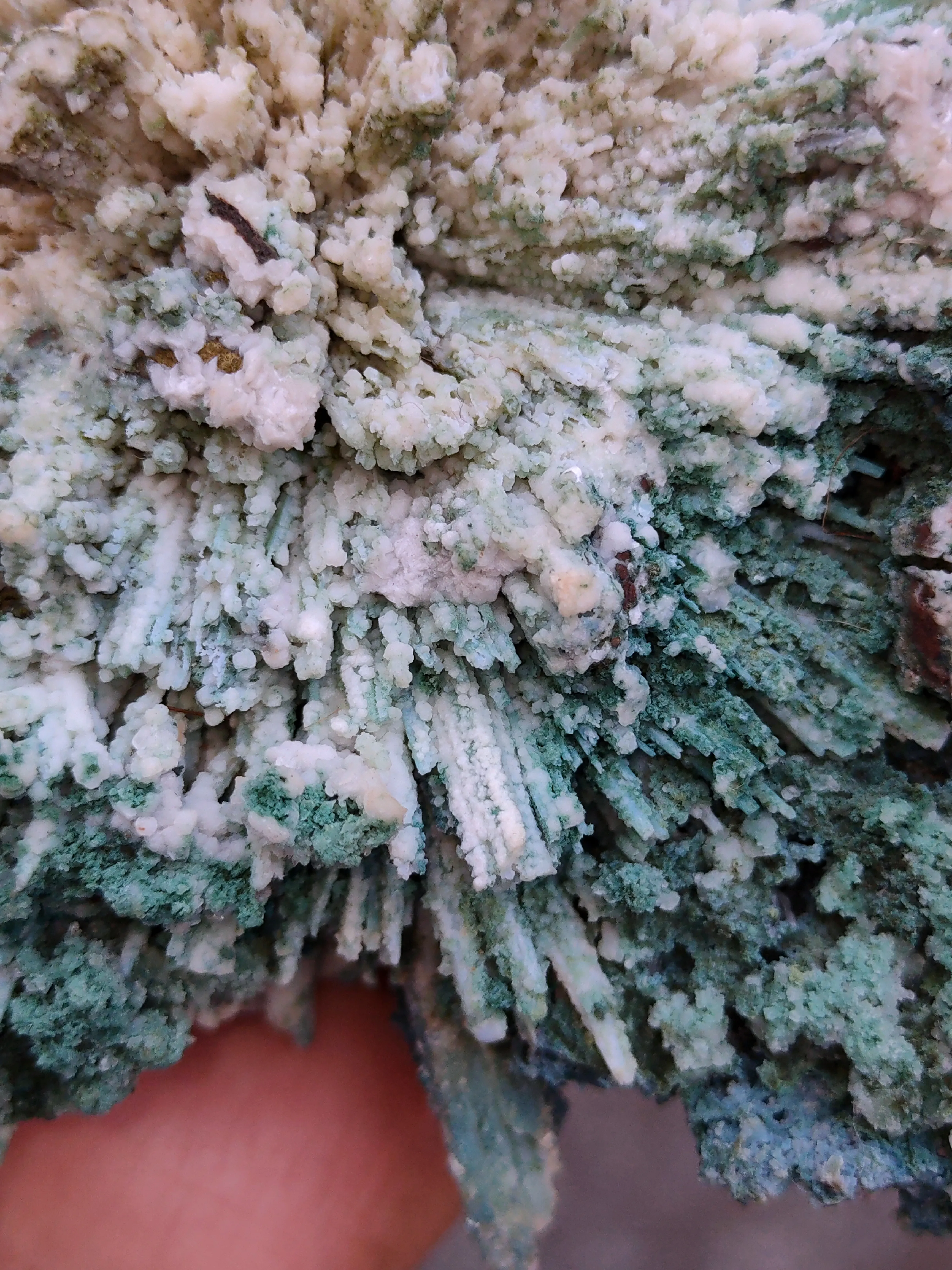 Green Chalcedony Flower, Back side Okenite ball Natural Mineral specimen - image 5