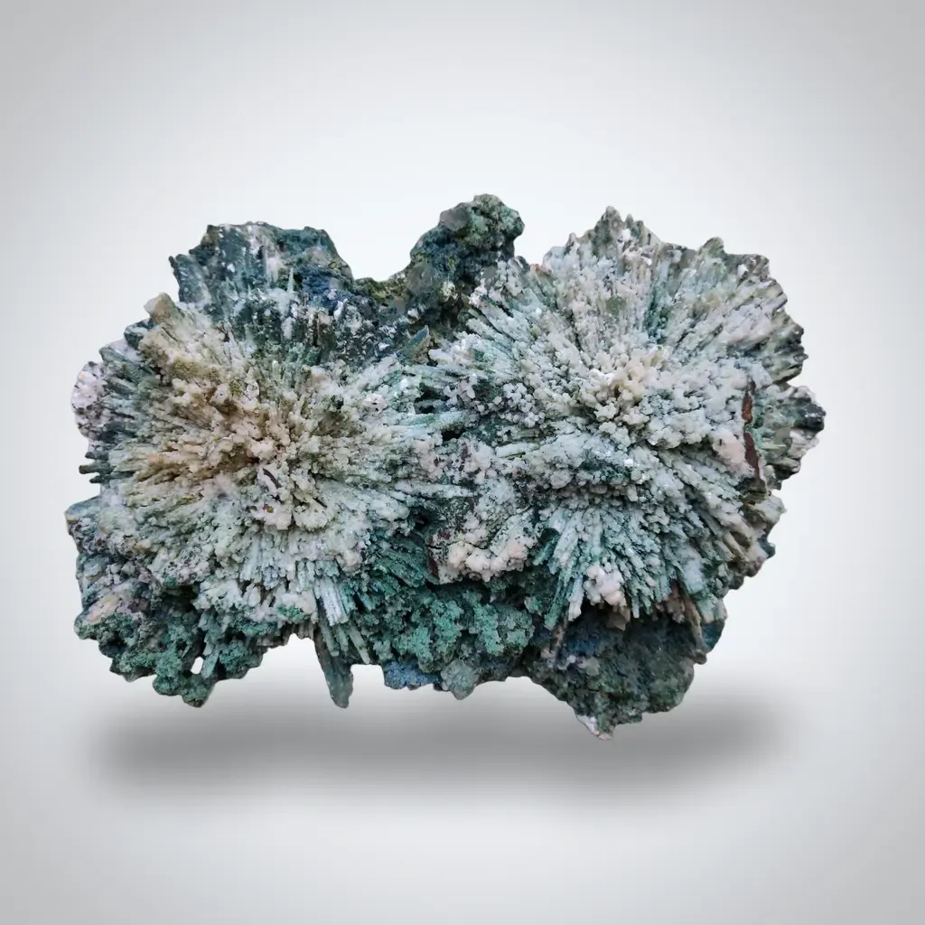 Green Chalcedony Flower, Back side Okenite ball Natural Mineral specimen - image 1