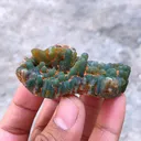 Green Chalcedony Specimen with Hematite. - image 8