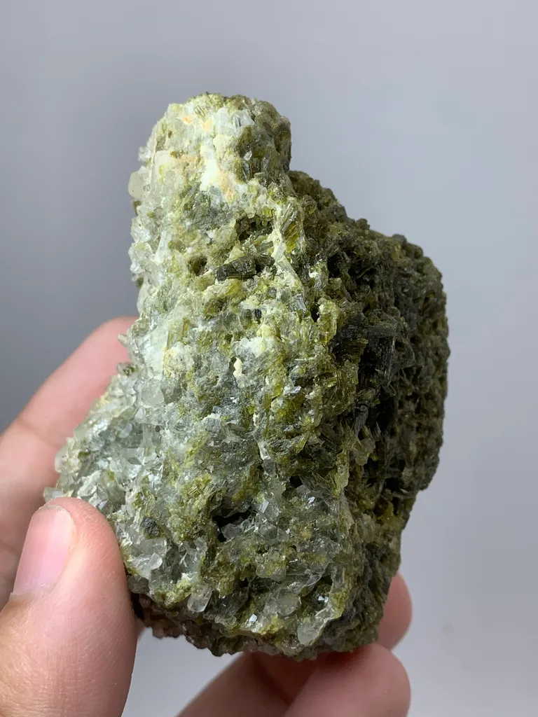 Green Epidote with Quartz Specimen - image 8