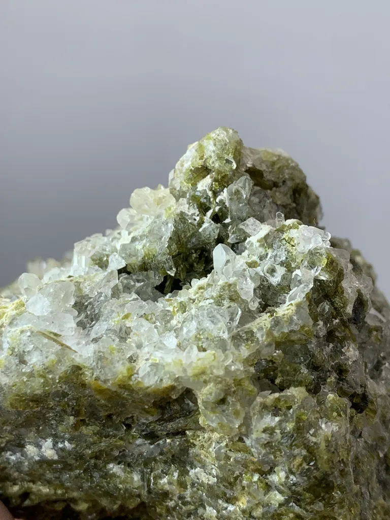 Green Epidote with Quartz Specimen - image 4
