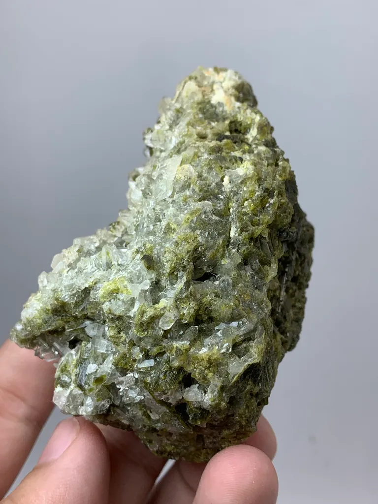 Green Epidote with Quartz Specimen - image 9