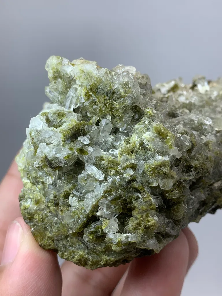 Green Epidote with Quartz Specimen - image 7