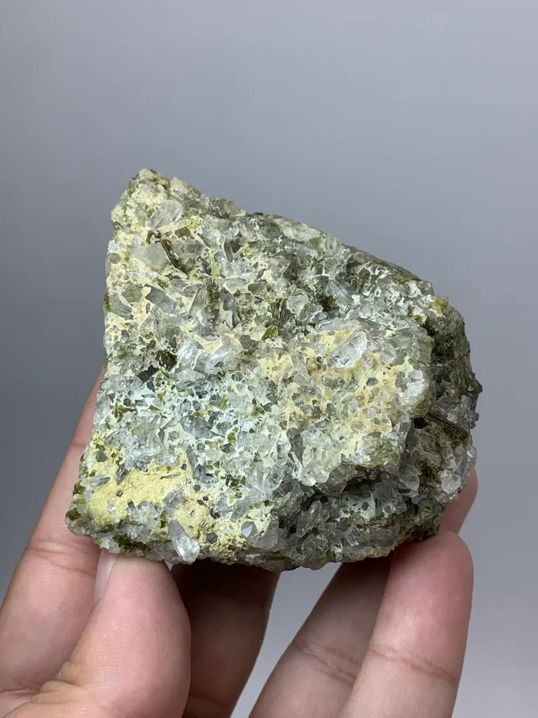 Green Epidote with Quartz Specimen - image 5