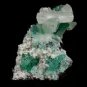 Green Fluorapophyllite and Stilbite  Natural Mineral Specimen - image 2