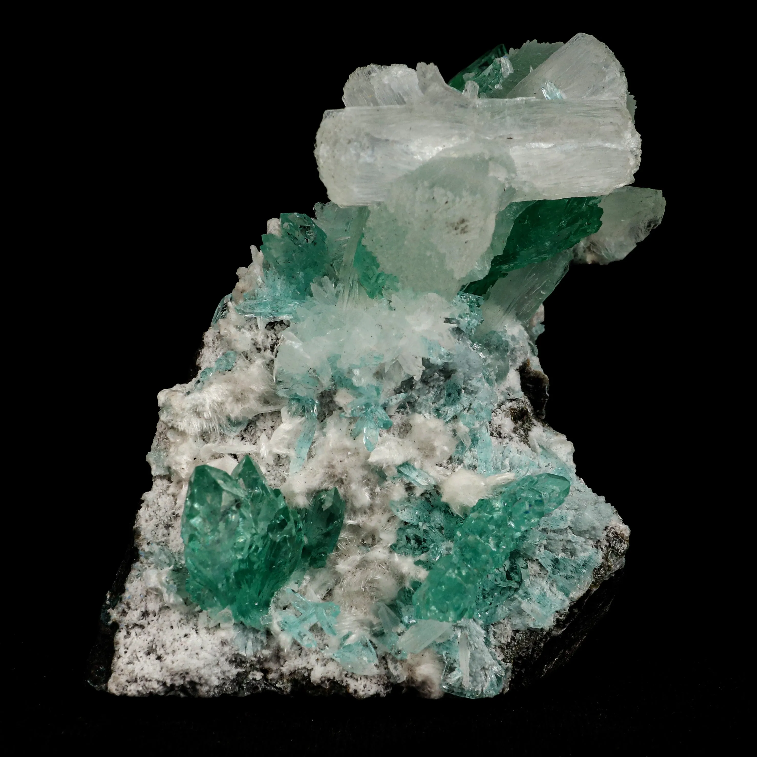 Green Fluorapophyllite and Stilbite  Natural Mineral Specimen - image 2