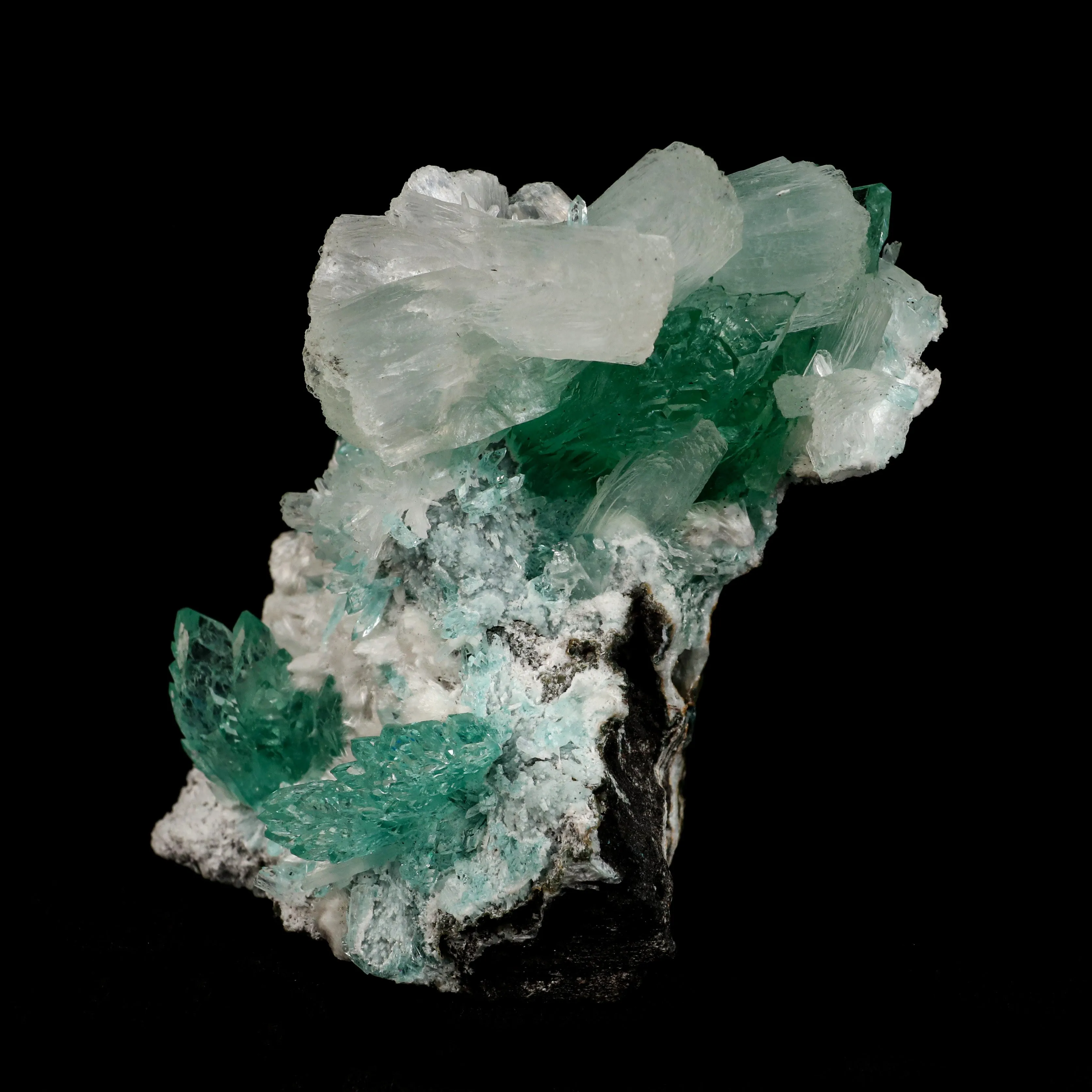 Green Fluorapophyllite and Stilbite  Natural Mineral Specimen - image 3