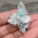 Green Fluorapophyllite with Stilbite on Prehnite Matrix. - image 9