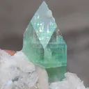 Green Fluorapophyllite with Stilbite on Prehnite Matrix. - image 4