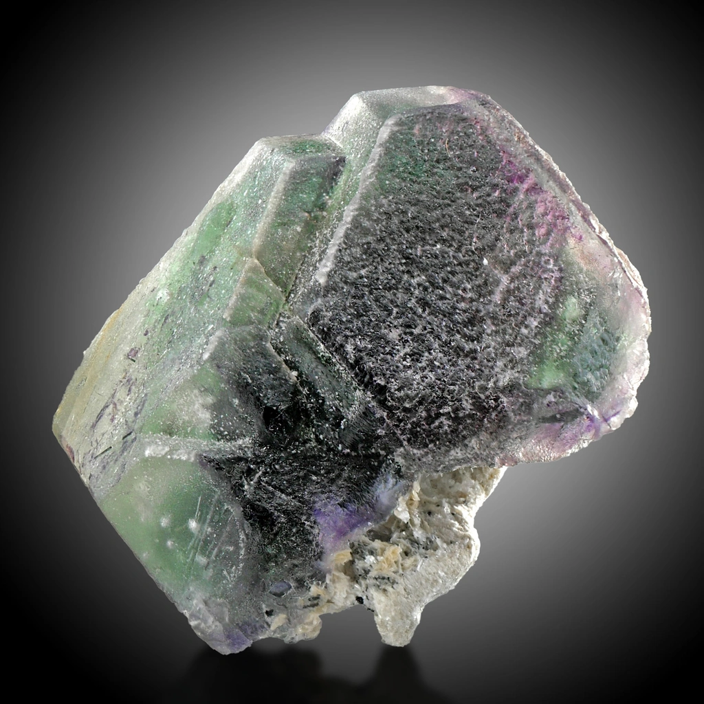 Green Fluorite from Erongo-Gebiet, Namibia. This Fluorites have cuboctahedral shapes with rounded edges, nearly emerald green color! - image 4