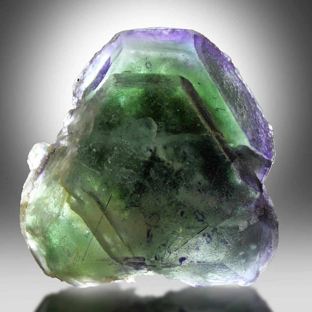 Green Fluorite from Erongo-Gebiet, Namibia. This Fluorites have cuboctahedral shapes with rounded edges, nearly emerald green color! - image 2