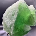 Green Fluorite with Druzy Quartz Overgrowth, Strong UV Fluorescent Specimen - image 2