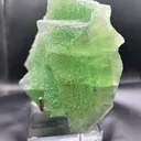 Green Fluorite with Druzy Quartz Overgrowth, Strong UV Fluorescent Specimen - image 4