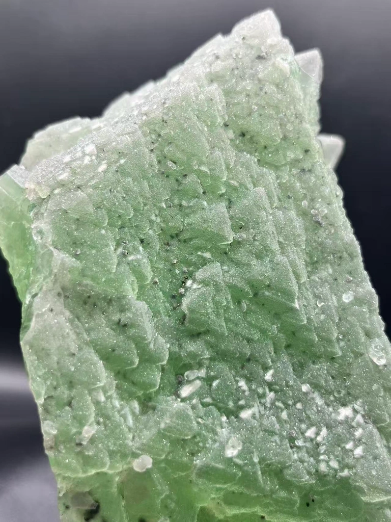 Green Fluorite with Druzy Quartz Overgrowth, Strong UV Fluorescent Specimen - image 6