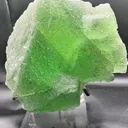 Green Fluorite with Druzy Quartz Overgrowth, Strong UV Fluorescent Specimen - image 1