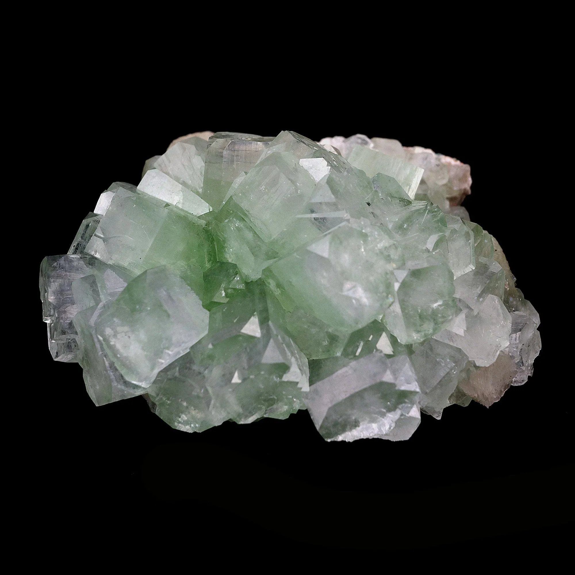 Green Fluroapophyllite with Stilbite Natural Mineral Specimen - image 5