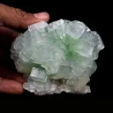 Green Fluroapophyllite with Stilbite Natural Mineral Specimen - image 4