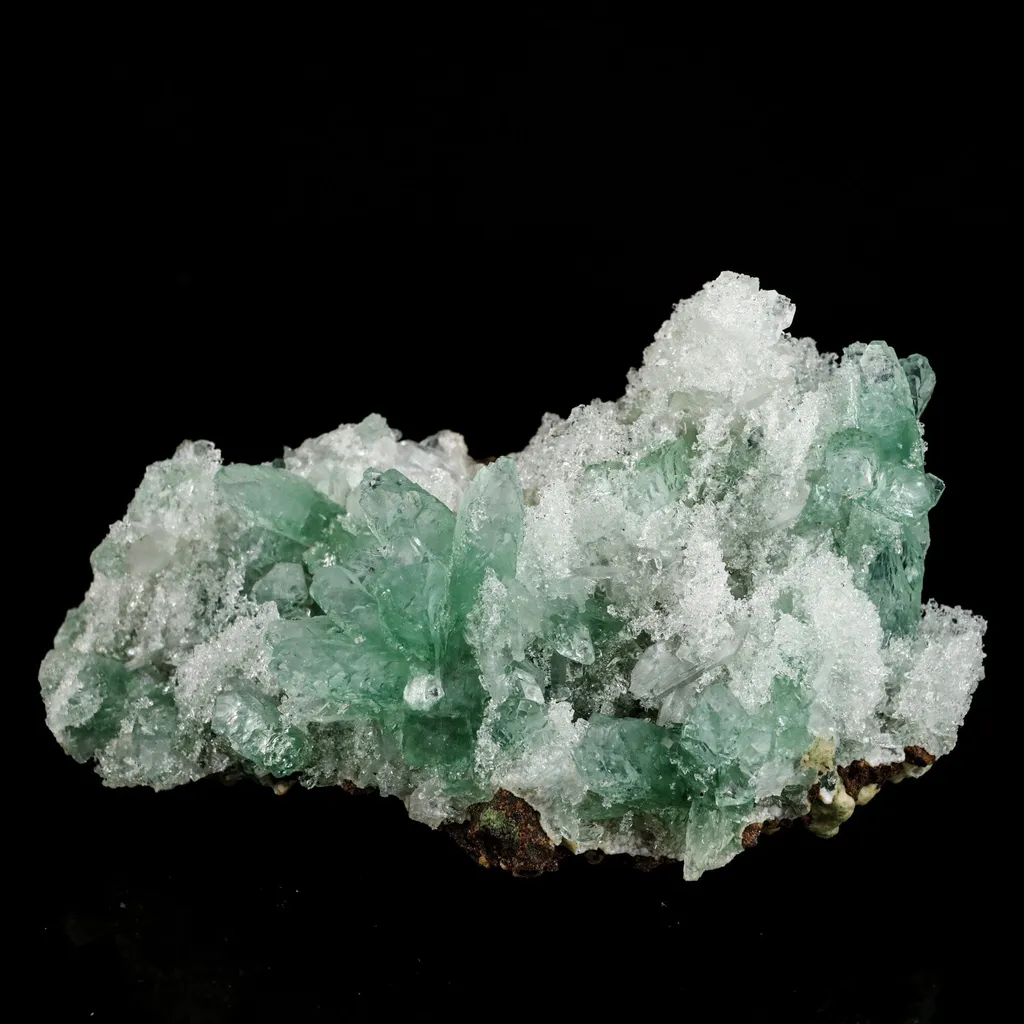 Green Gemmy Apophyllite Natural Mineral Specimen image