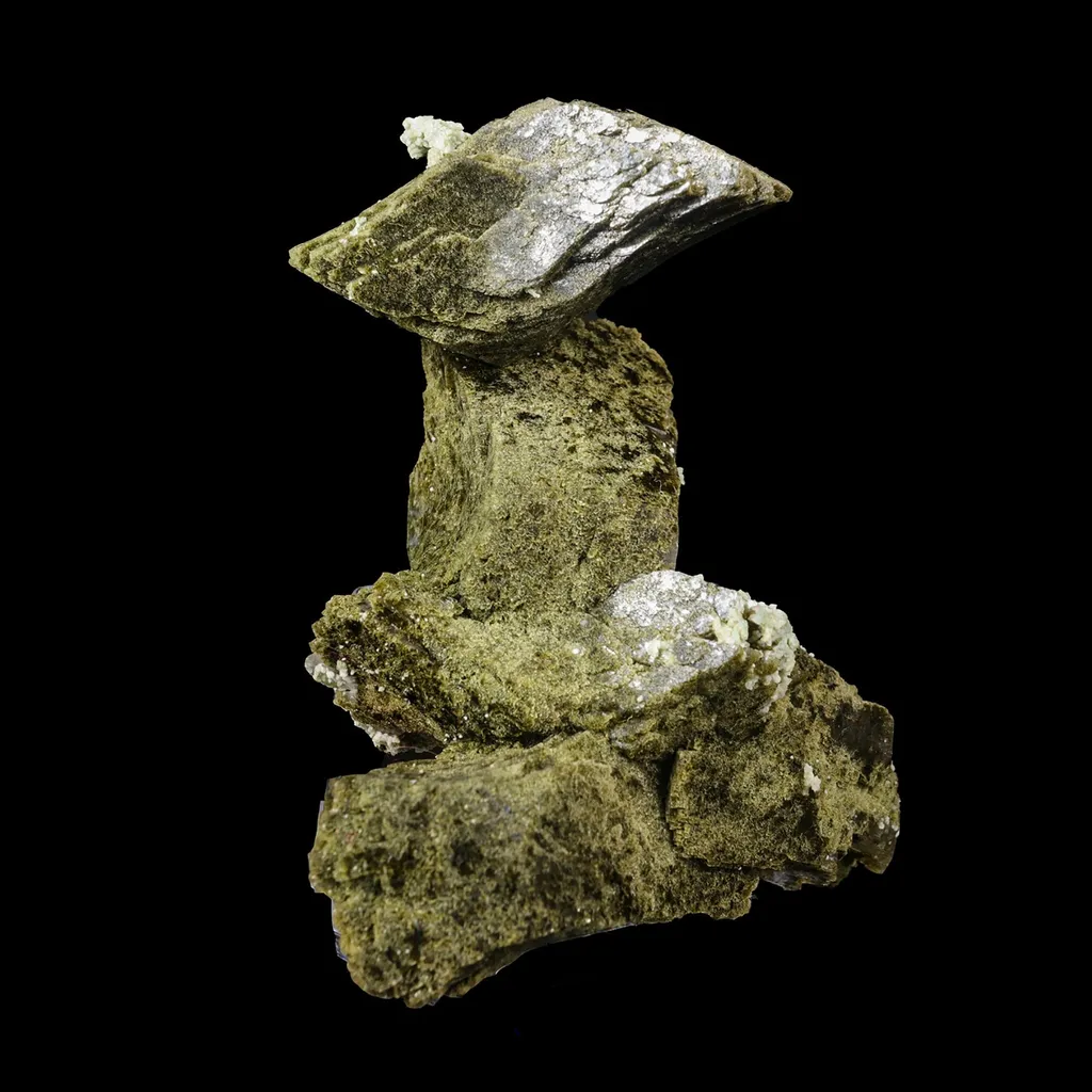 Green Heulandite Natural Mineral Specimen USA image