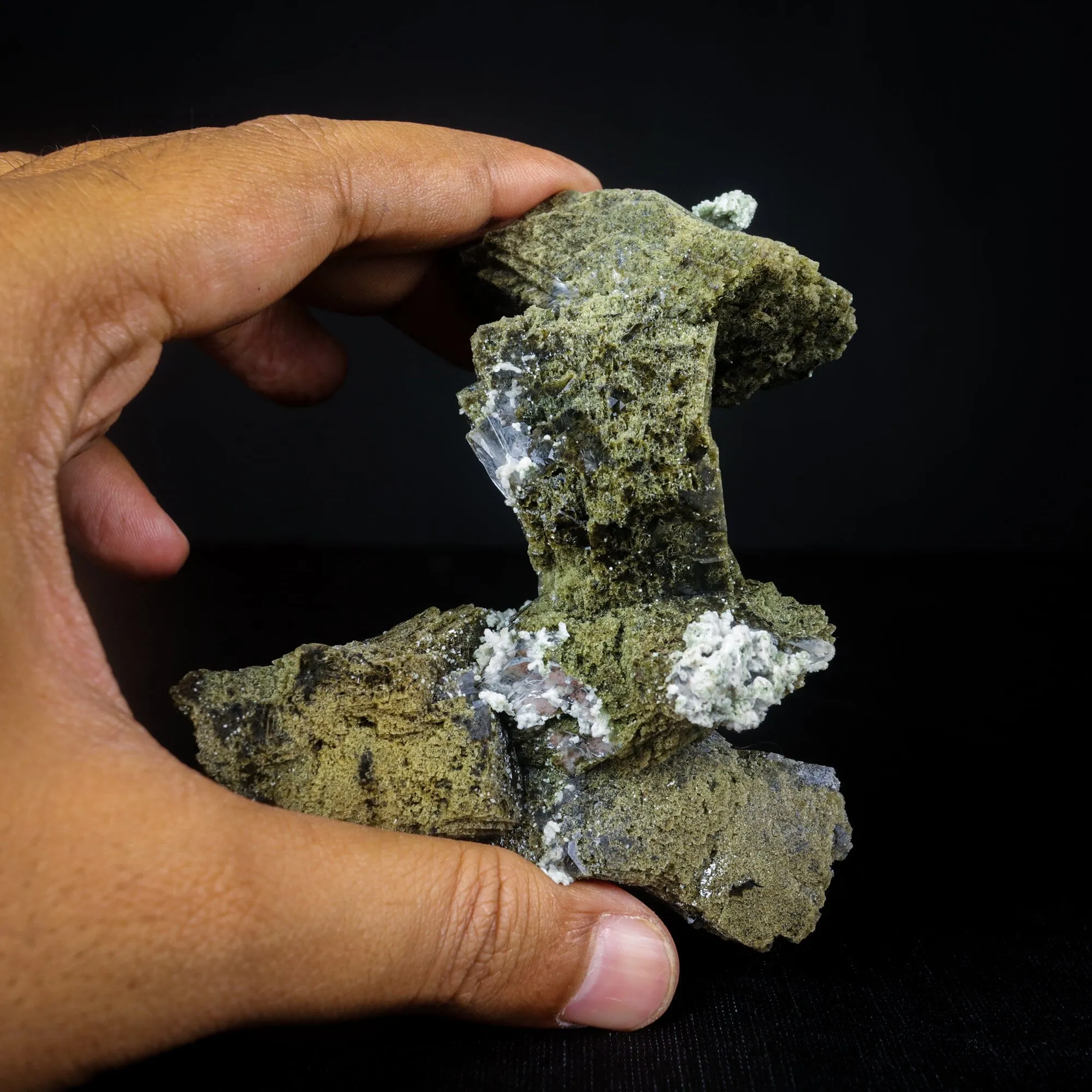 Green Heulandite Natural Mineral Specimen USA - image 4