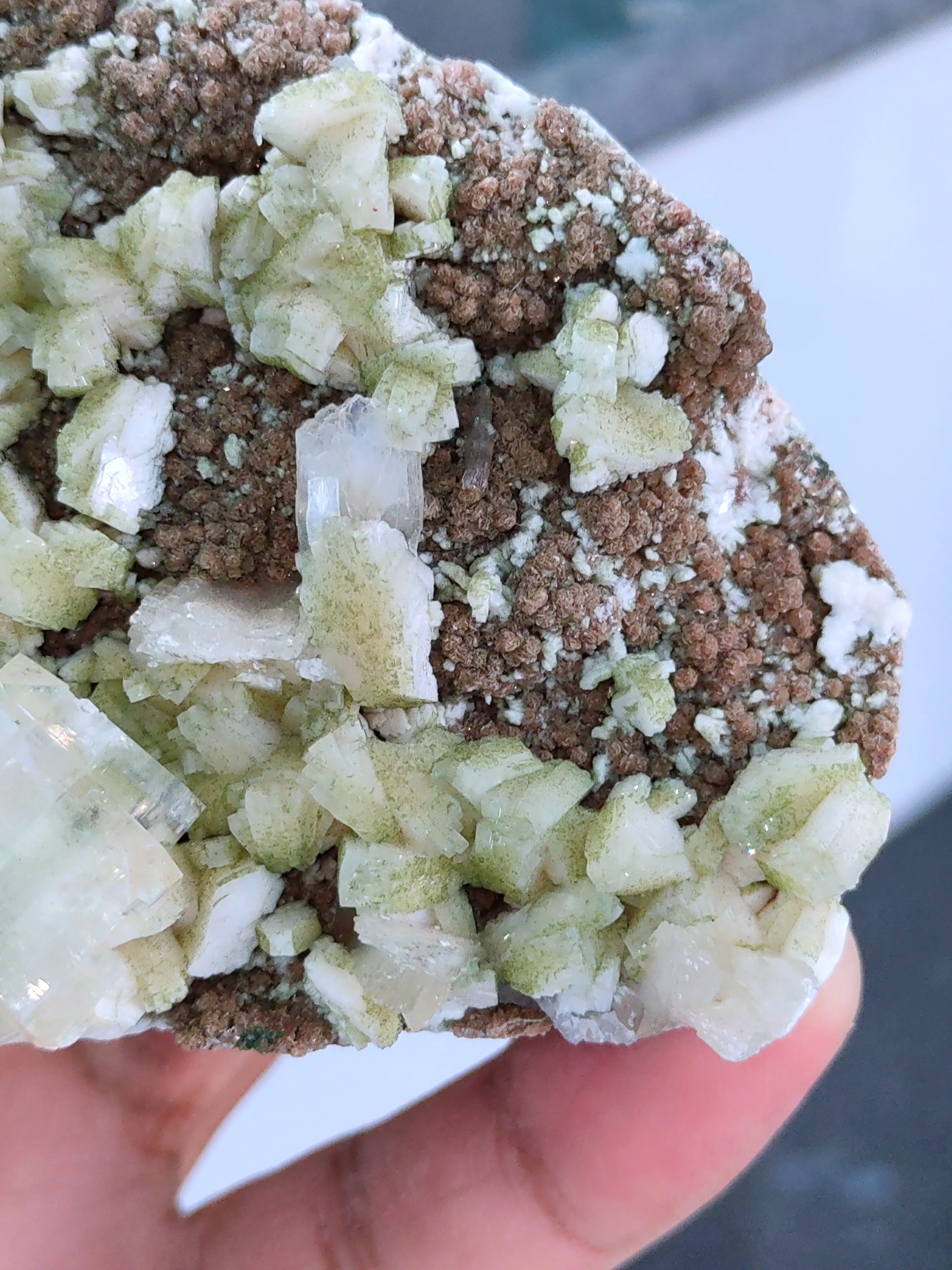 Green Heulandite with Apophyllite with Chalcedony - image 4