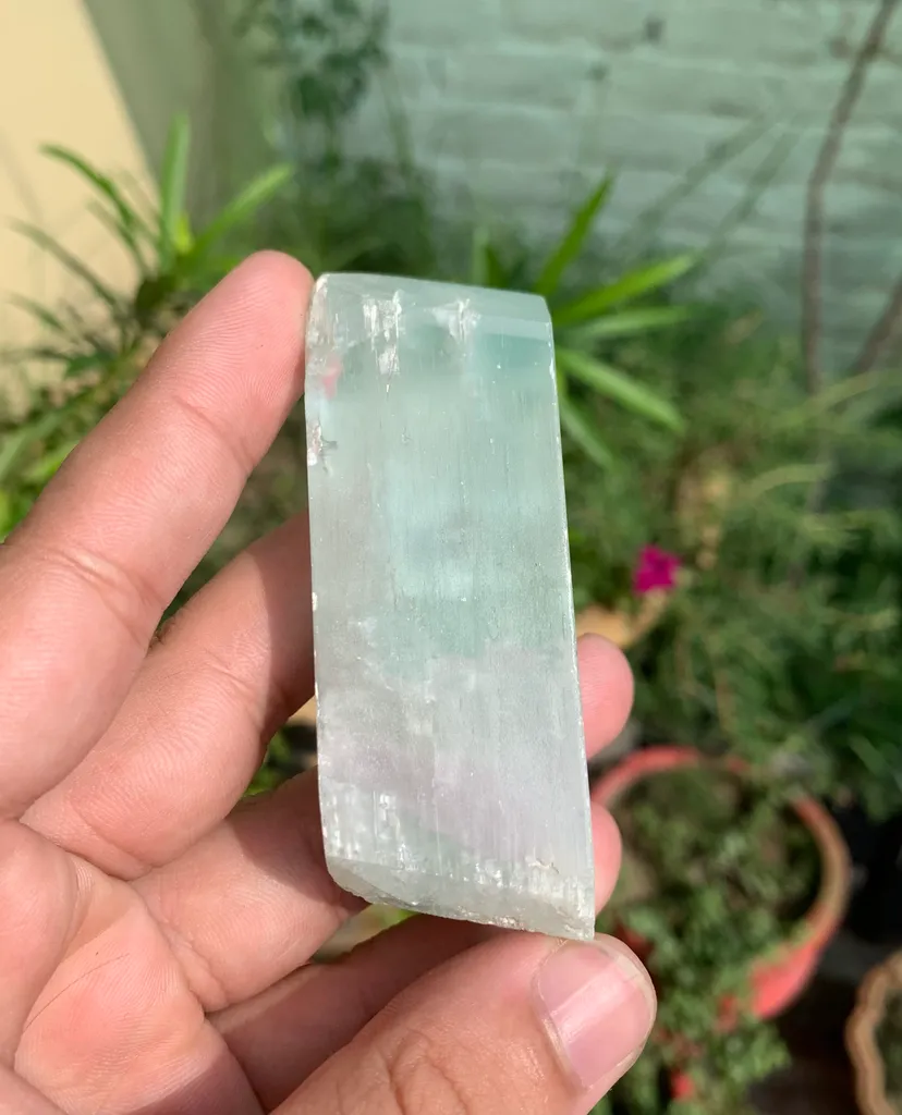 Green Hiddenite Kunzite Crystal from Afghanistan - image 3
