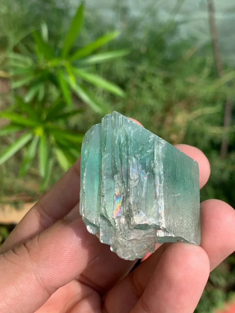 Green Kunzite Crystal from Afghanistan , Gem grade crystal - image 4