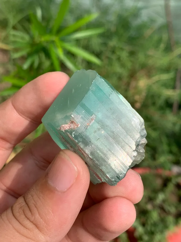 Green Kunzite Crystal from Afghanistan , Gem grade crystal - image 5