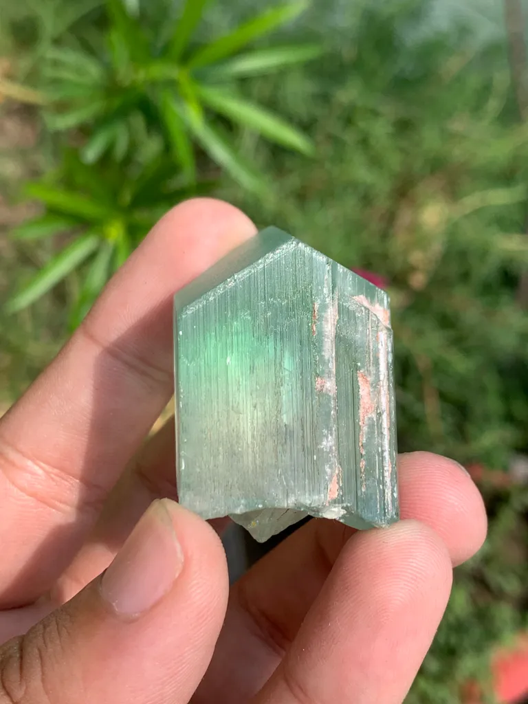Green Kunzite Crystal from Afghanistan , Gem grade crystal - image 3