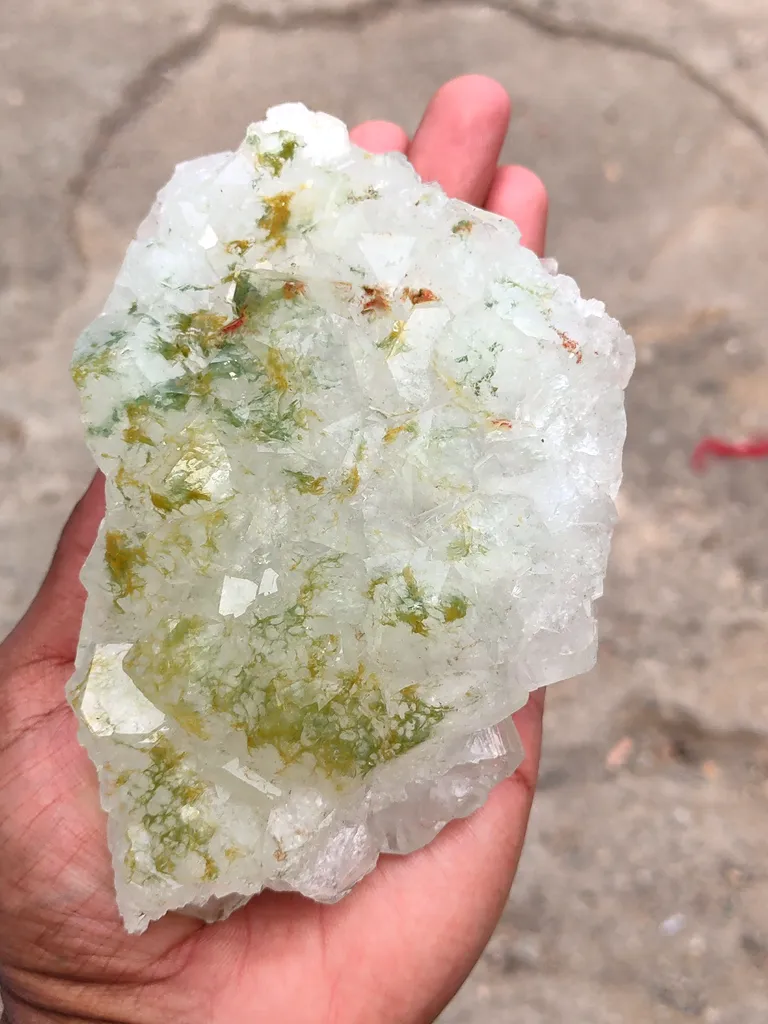 Green Moss in Apophyllite, Phantom Apophyllite - image 5